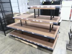 4-tier wooden merchandiser