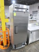 True stainless single door freezer