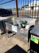 THREE COMPARTMENT STAINLESS SINK