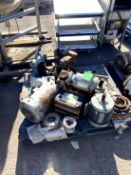 PALLET OF MOTORS AND MOTOR PARTS