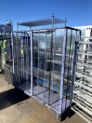 ASSORTED RACKS AND BLUE CART