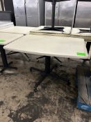 TABLE ON BASE W/ CASTERS