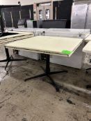 TABLE ON BASE W/ DROP DOWN LEAVES