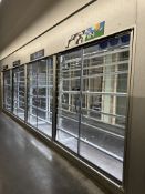 8 FRENCH STYLE DAIRY BOX DOORS W/ LIGHTS AND RACK UPRIGHTS