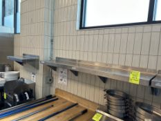 ASSORTED SIZED STAINLESS STEEL WALL SHELVES