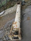Round Cased Screw Conveyor, with 340mm flight dia., inspection plates and geared drive unit. Working