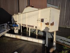 Twin Deck Pellet Cooler, approx. 6.2m long x 1m wide x 1.3m high, with drive and twin chain