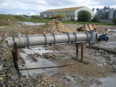 Round Cased Mixing Screw, with 300mm dia. paddles, hinged access doors and geared drive unit. The