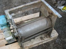 Drum Magnet, approx. 250mm dia. x 500 mm wide, with drive unit but outer case is incomplete, lot
