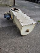 Mixing Screw, in mild steel, approx. 1.6m long x 450mm dia., with 4kW geared drive, loading free