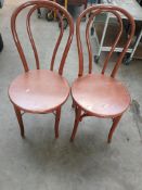 2 Bentwood Office Chairs with Solid Red Oak Seats (Zero Rated for VAT) Please read the following