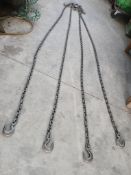 Kuplex 10 ton 4 Leg Lifting Chain c/w shortners (Zero Rated for VAT) Please read the following