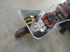 Steel Wheelbarrow, Pneumatic Tyre & Contents (Zero Rated for VAT) Please read the following