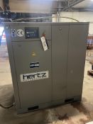 Hertz HSC 40 B Compressor & Air Dryer, approx. 1.35m x 0.9m x 1.55m high, dryer 0.75m x 0.7m x 1.25m