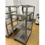 Three Shelf Mobile Rack, approx. 1m x 0.65m x 1.55m high, lift out and loading charge + VAT £20