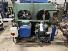 Bitzer 4N-2Y Compressor Unit, on skid, approx. 1.6m x 1.1m x 1.6m high, lift out and loading