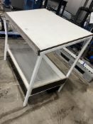 Sloping Table/ Lectern, with shelf, approx. 1m x 0.66m x 1m high, lift out and loading charge +