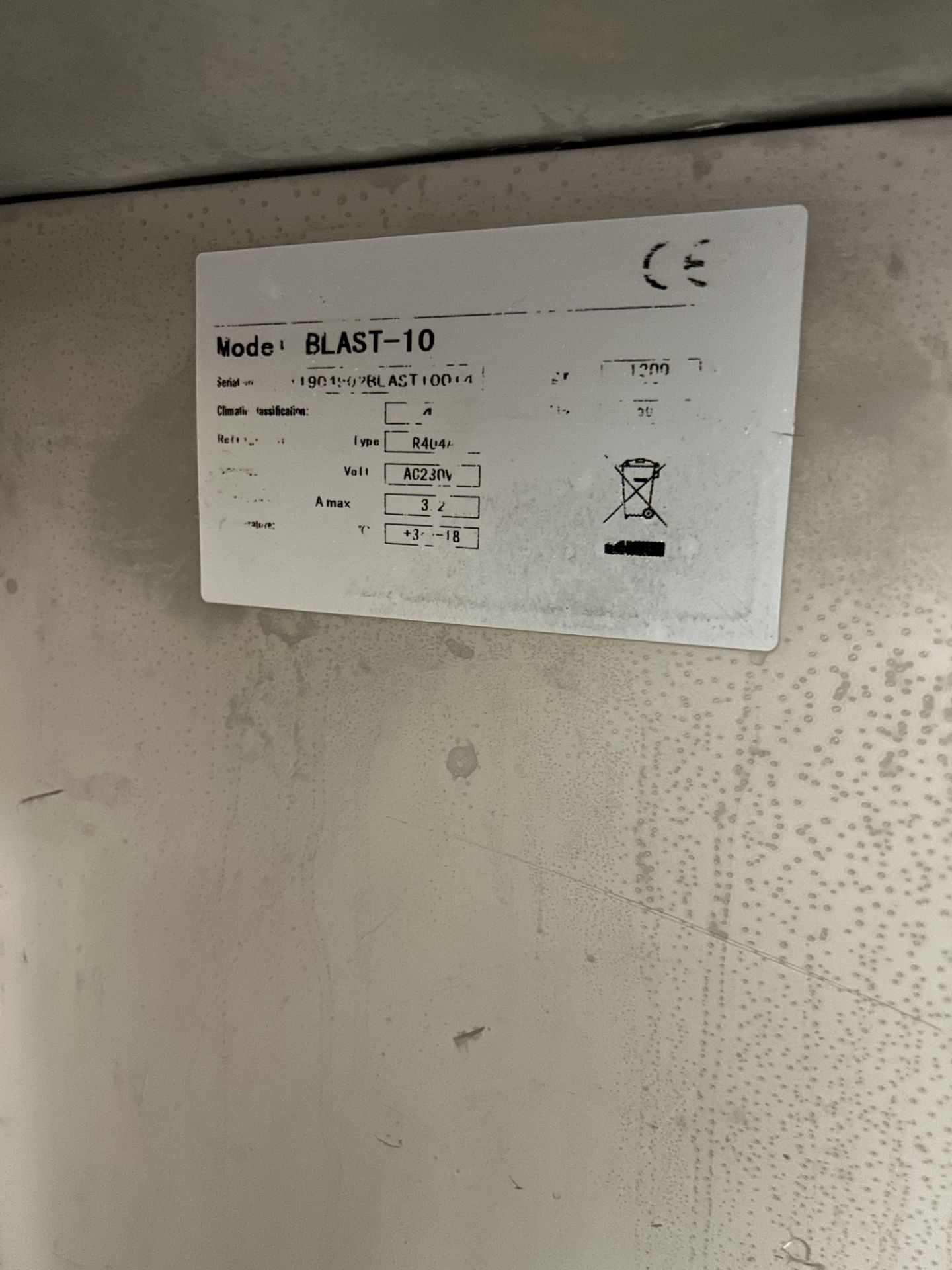 Gastroline Blastro Blast Chiller, approx. 0.8m x 0.8m x 1.6m high, lift out and loading charge + VAT - Image 3 of 6