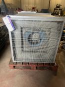 Extractor Fan, enclosed with ducting, in approx. 85cm x 85cm, out 50 x 50cm, overall 1.45 x 50 x 50,