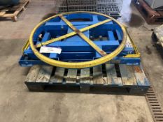 Bishamon Scissor Lift & Pallet Turntable, approx. 1.2 dia. turntable, 1364kg max weight, lift out