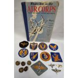 WW2.USA.USAAF Patch ,Badge & Booklet Grouping