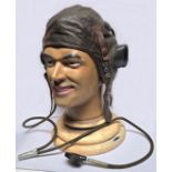 WW2.RAF C Type Flight Helmet With Gosport Tubes