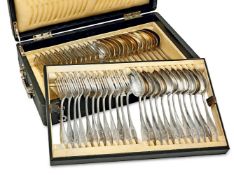 Teilbesteck, 48tlg. Wohl Frankfurt a. M., Ende 18. Jh. | Silber.