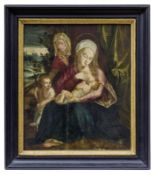 Maria und Elisabeth mit Jesus und Johannes, Deutscher Spätmanierist des 17. Jh.