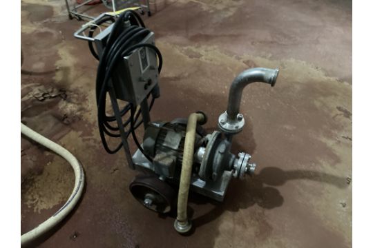 Pump cart with 3 hp motor 208-230/460 vac, 3460 rpm and disconnect switch - Image 2 of 2