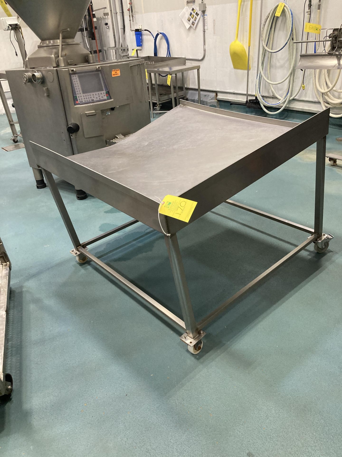 Slanted Box Loading Table Slanted stainless steel table with casters ***LOADING & RIG FEE OF ...
