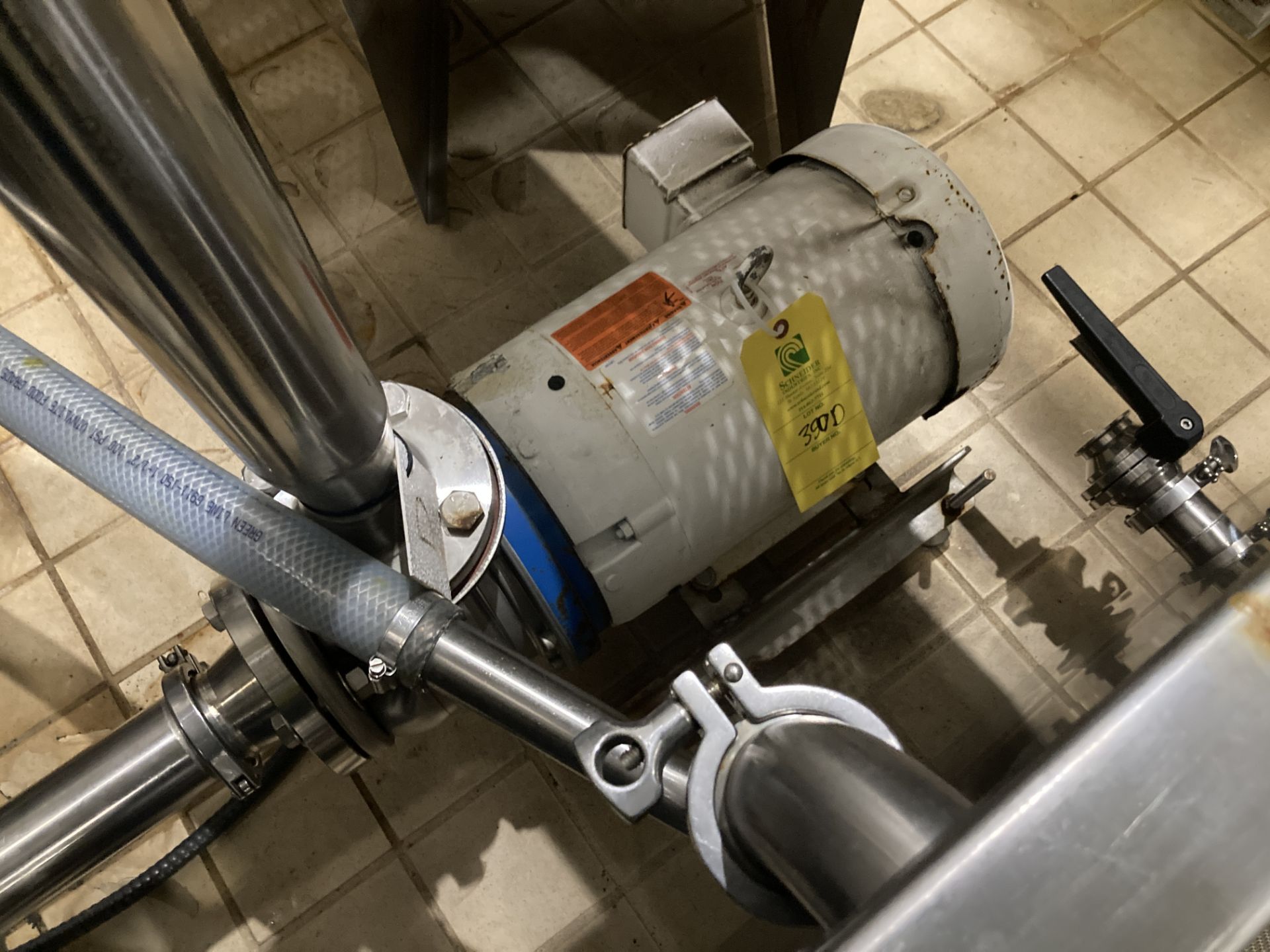 Pump Handle Rigging Goulds pump assembly with 10 hp motor, model ESHC 2x2.5X6-2P-PM, 208 ...