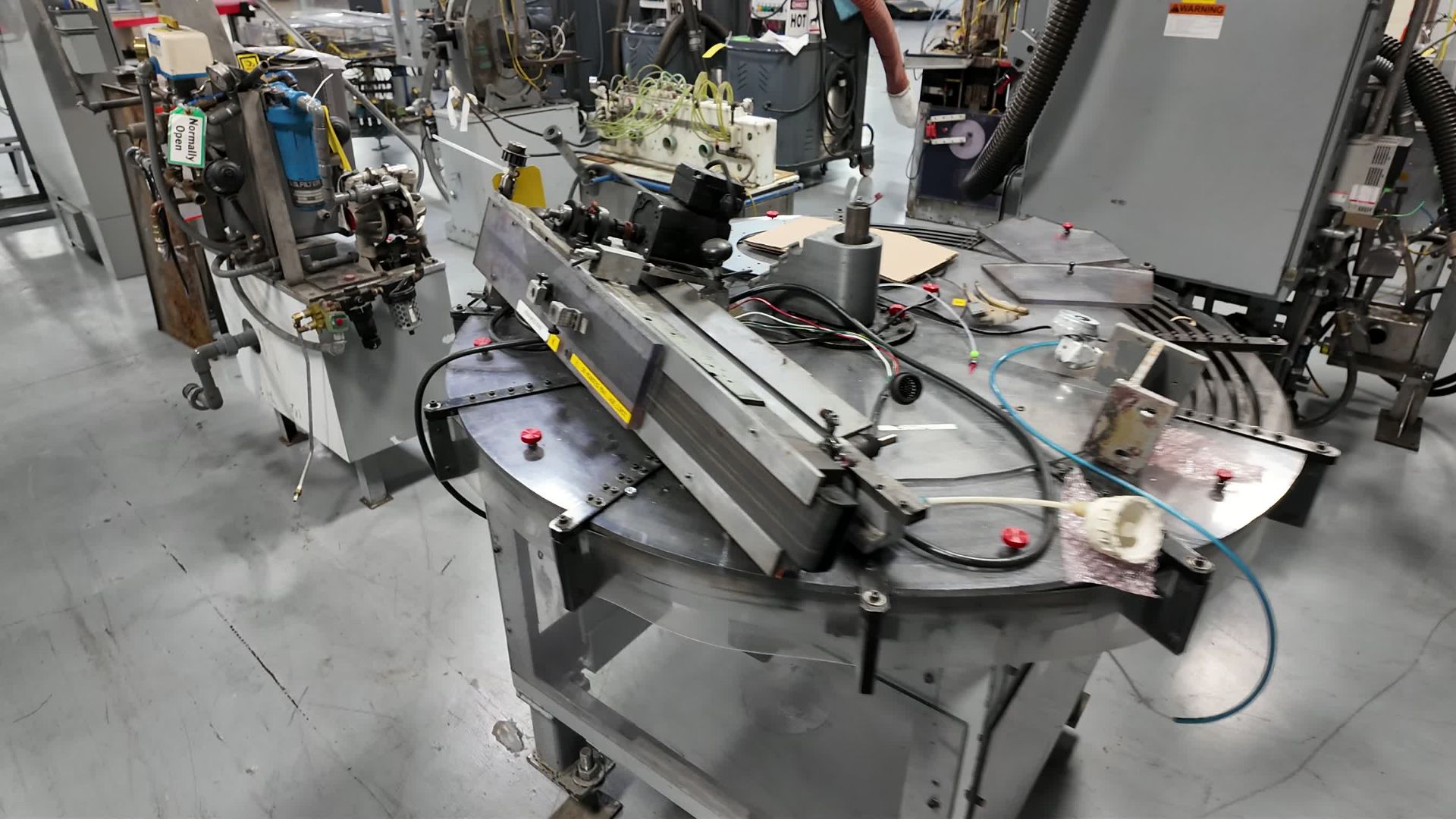 Automatic Rigging Table Rotary Index Table with Mounted Tooling and Fixtures, designed for ...