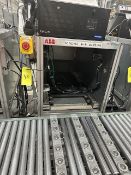 ABB TEST 4C - drive test bay with control cabinet; labeled U1/V1/W1 and U2/V2/W2 connections.