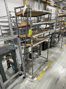 Compact Portable Flow Rack with Wooden Shelves, Removal/ Loading Fee: $35