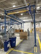 Gorbel 1000 lb Workstation Crane System, Approximate Dims: 28'-4" L x 12'-2" W x 13'-7 1/2" H