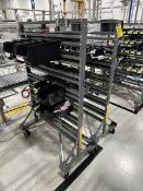 Mobile Parts Rack with Plastic Bins, Removal/ Loading Fee: $25