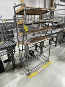 Portable Flow Rack with Angled Wooden Shelves, Removal/ Loading Fee: $35