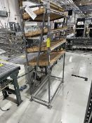 Steel Frame Flow Rack with Wooden Shelves, Removal/ Loading Fee: $35