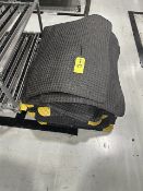 Stack of anti-fatigue floor mats (black with yellow edges), approx pallet quantity, Removal/ Loading
