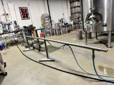 Shop-built glycol-cooled pipe for beer leading from tanks to Wild Goose Can filler