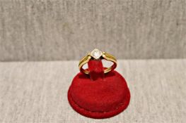 Brillantring 14 Karat Gelbgold 0,25 ct