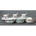 6 variierende Mokkatassen mit Unteren