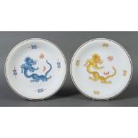 2 (Wand-)Teller "Mingdrache" Meissen,