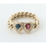 Kettenring modern, Gelbgold 585,