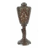 Laterne China, Mitte 20. Jh., Bronze,