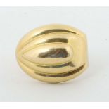 Ring modern, Gelbgold 750, punziert,