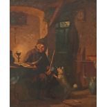 Maler des 19. Jh. "Mann mit Hund