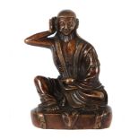 Milarepa 19. Jh., wohl Tibet, Bronze,