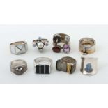 Konvolut Ringe modern, 8 Ringe,