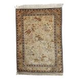 Seiden-Qom Jagdteppich Zentralpersien,